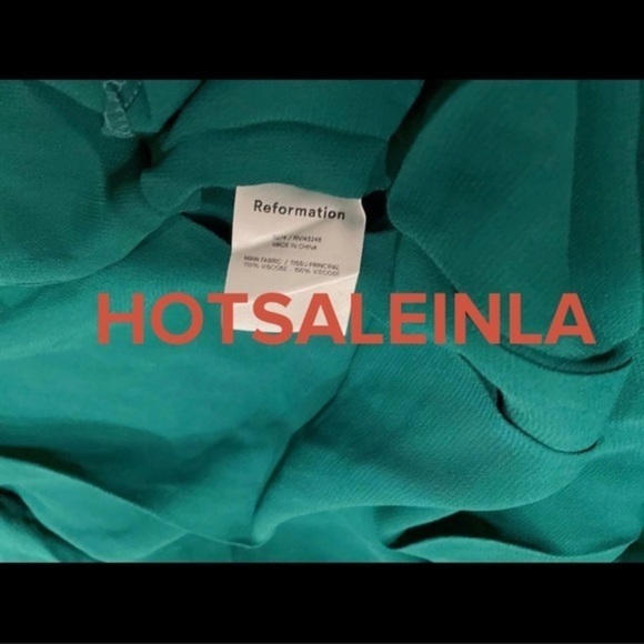 Reformation Juliette Dress in Emerald *NEW* - Picture 6 of 6